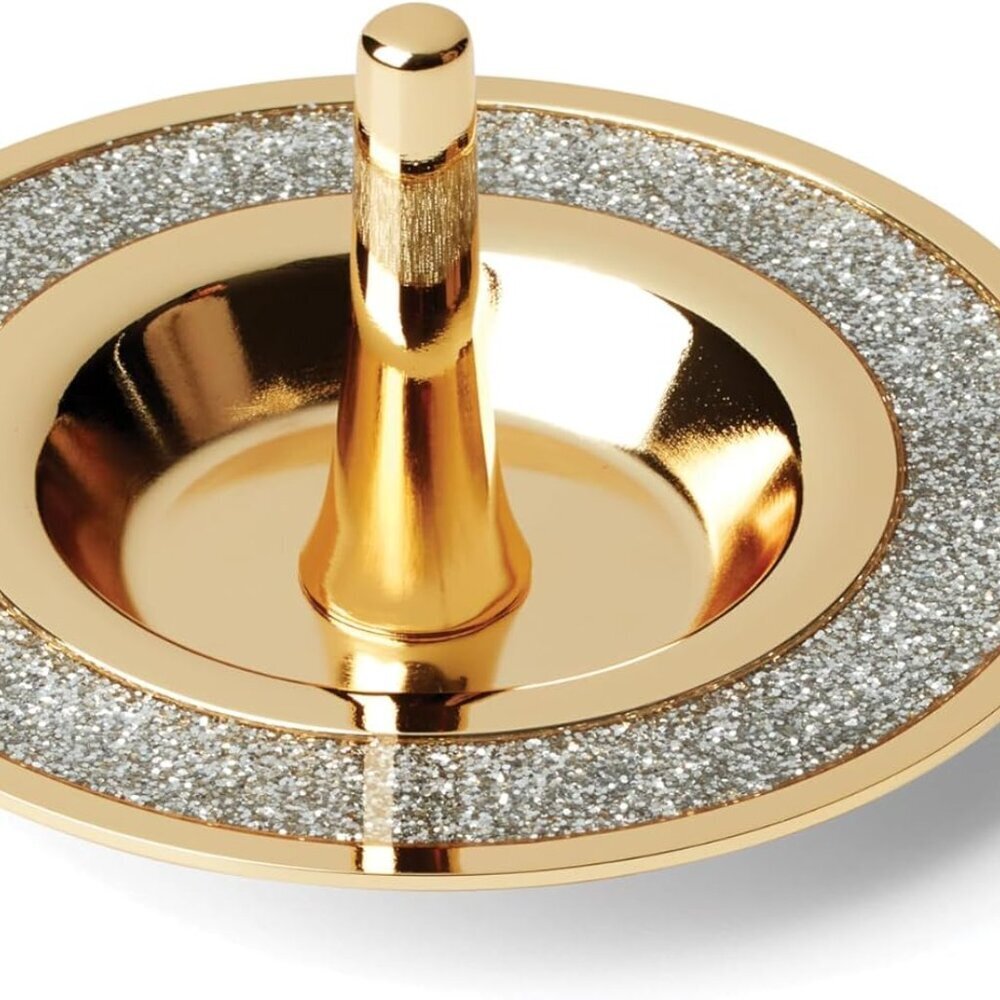 897452 Sitting Pretty Pink Glitter Ring Dish